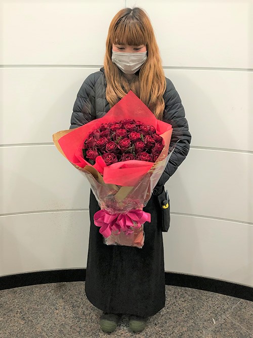 豪華バラの花束 (ワンサイド)