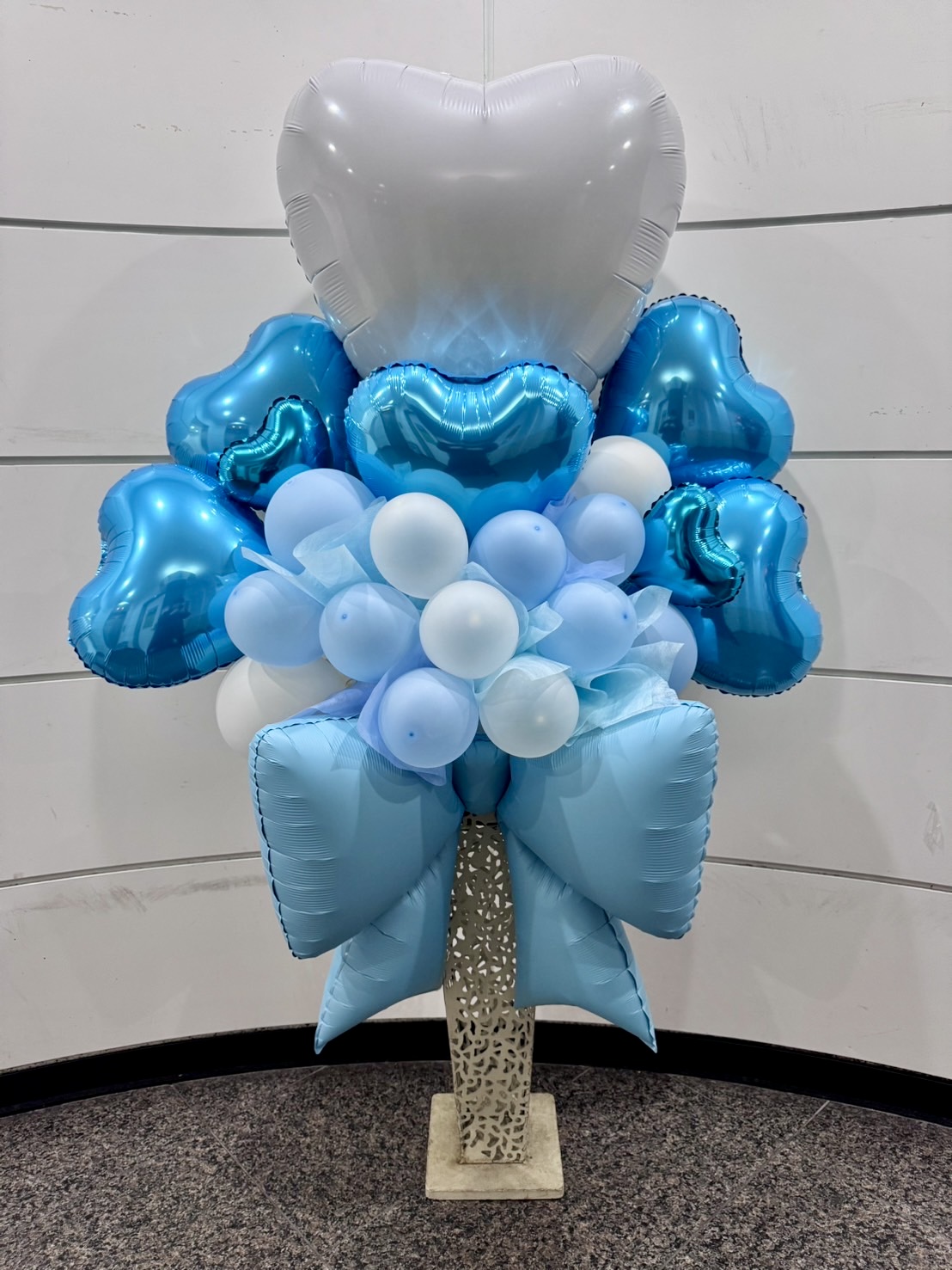 リボンバルーンスタンド BLUE